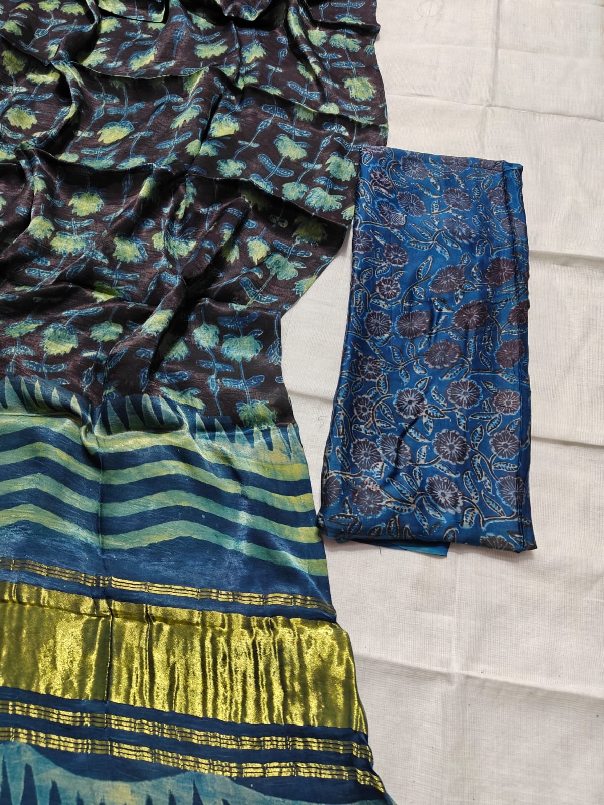 Ajrakh Modal Tissue Silk Top Dupatta Sets