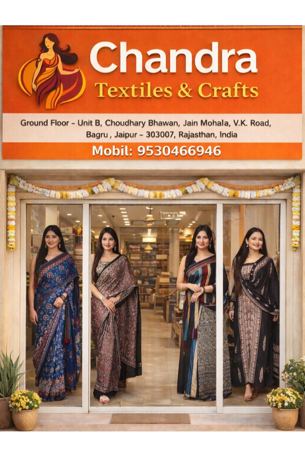 Chandra Textiles & Crafts Store Front - Bagru, Jaipur